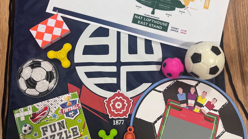 BWFC Sensory Pack including Stress Ball, Football Spinner, Fidget Spinner
