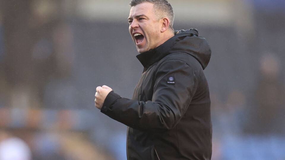 Steven Schumacher celebration Shrewsbury