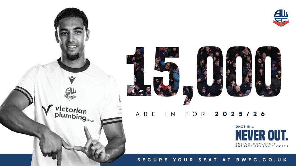 15,000 Season Tickets 25/26