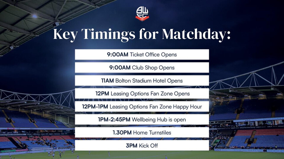 Timings for Exeter