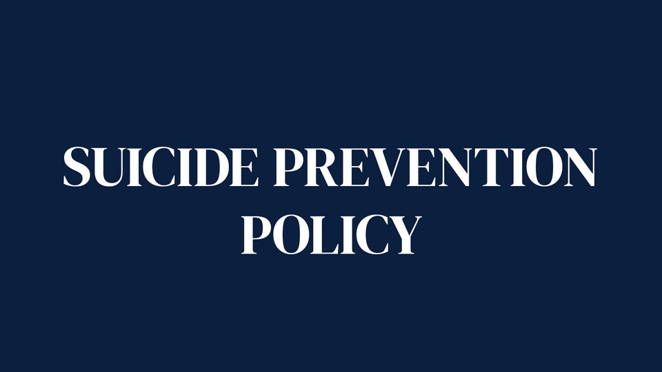 Suicide Prevention Policy