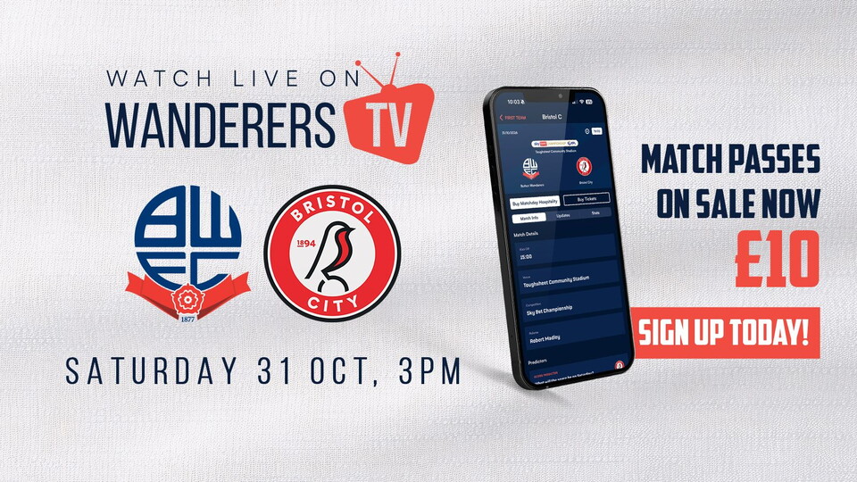 Photo showing Wanderers TV against Bristol City