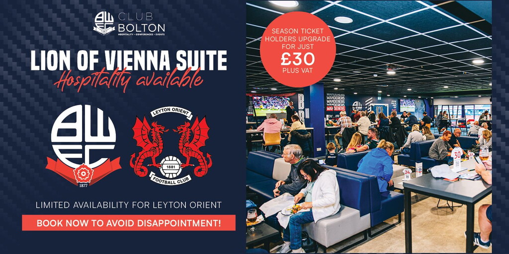 Lion of Vienna Suite | Begrenzte Verfügbarkeit für Leyton Orient | Bolton ...