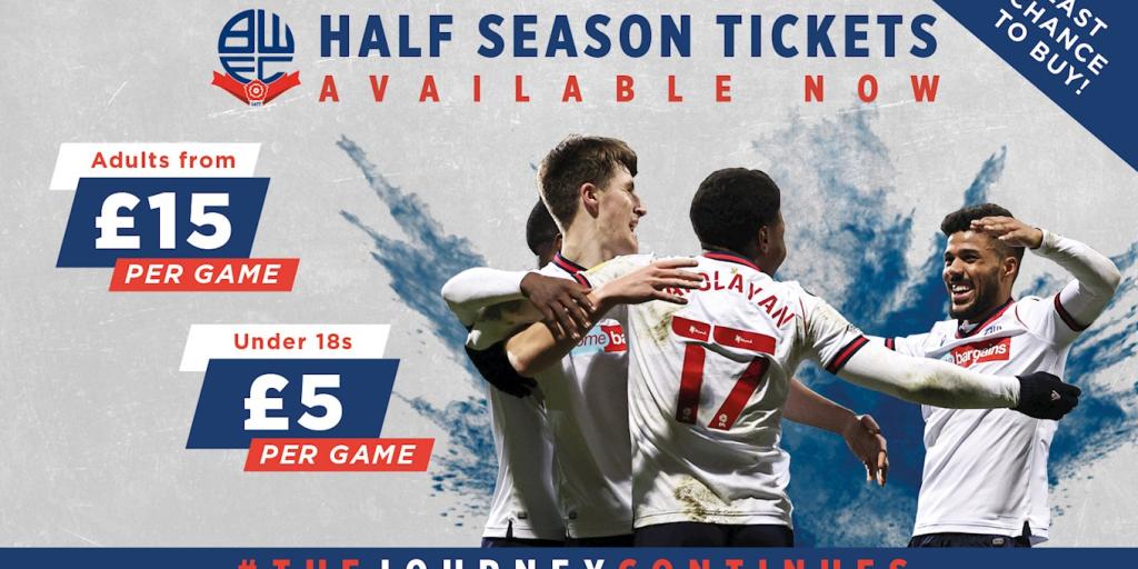 2021/22 Half Season Tickets Now Available | Bolton Wanderers FC